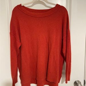 XL, burnt orange, long sleeve, sweater